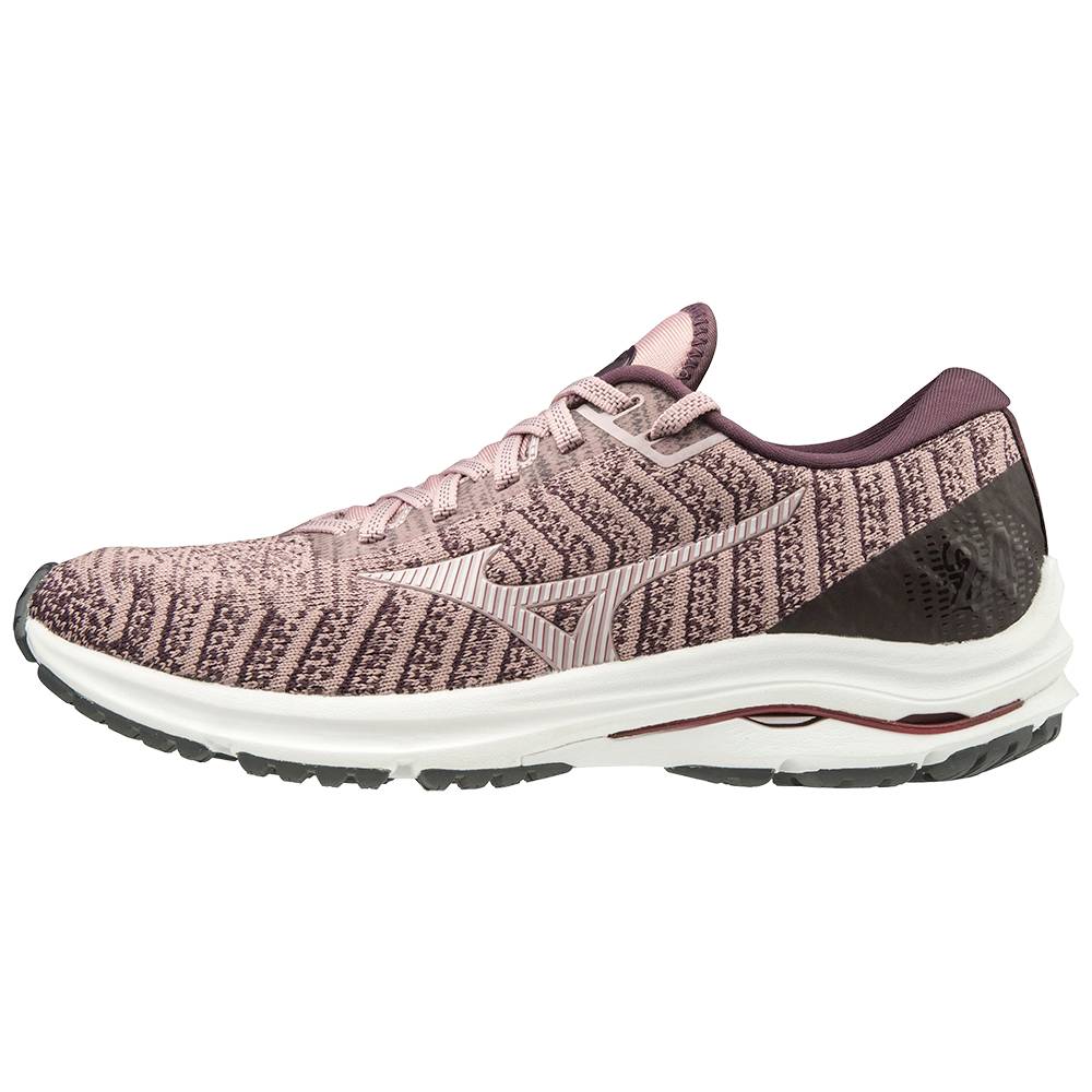 Zapatillas Running Mizuno Wave Rider 24 WAVEKNIT™ Mujer Rosas Ofertas MYSE-47628